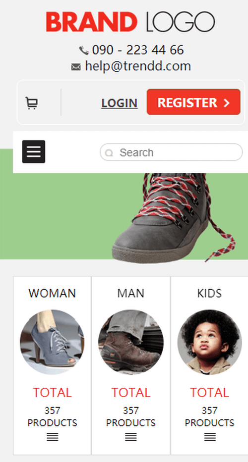 休闲运动鞋批发商城html模板样式
